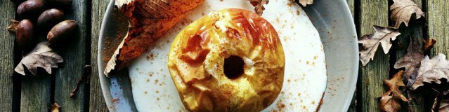 Warme appel met vanillevla