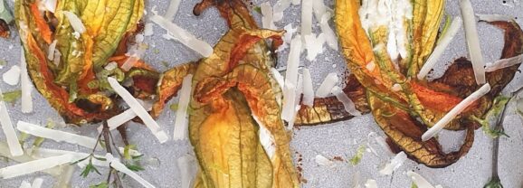 Courgettebloemen uit de oven
