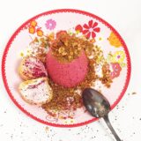 Panna cotta met rode biet